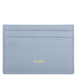 DARK Leather Card Holder Nappa Light Blue