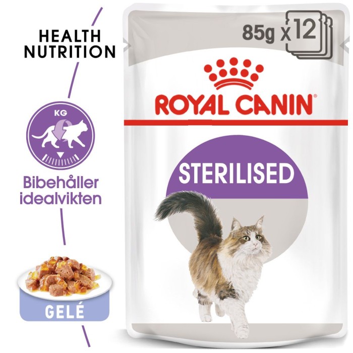 Royal Canin Sterilised Jelly Adult Våtfoder för katt 12x85 g