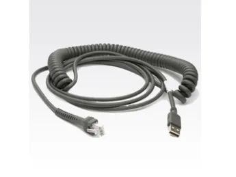 Zebra - USB-kabel - USB - 2.7 m - lindad - för Symbol LS2208, LS4208, LS4278 Zebra VC80X