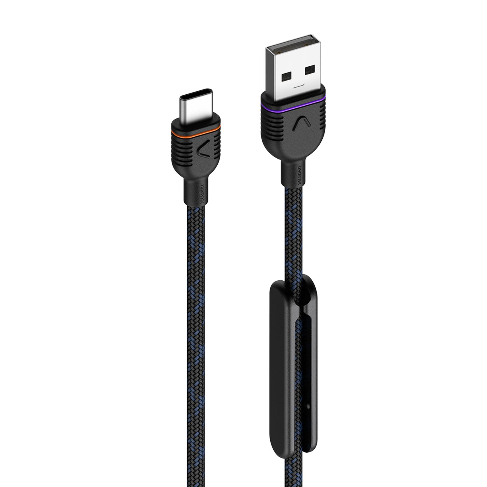 Unisynk USB-A - USB-C Cable Black 1,2 m, bild 3