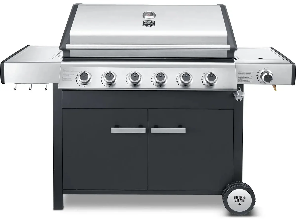 Austin and Barbeque Klassisk gasgrill 6 brännare