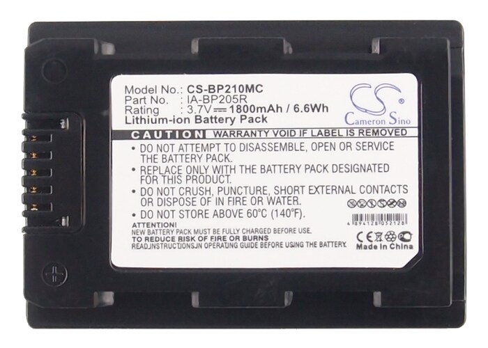 Batteri till Kamera för Samsung SMX-F50, HMX-F50BN, SMX-F50BP m.fl., bild 2