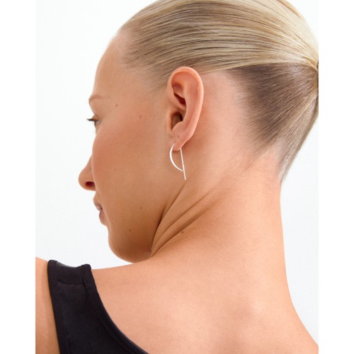 PILGRIM - Peony Earrings - Silver Plated - Length 30 mm