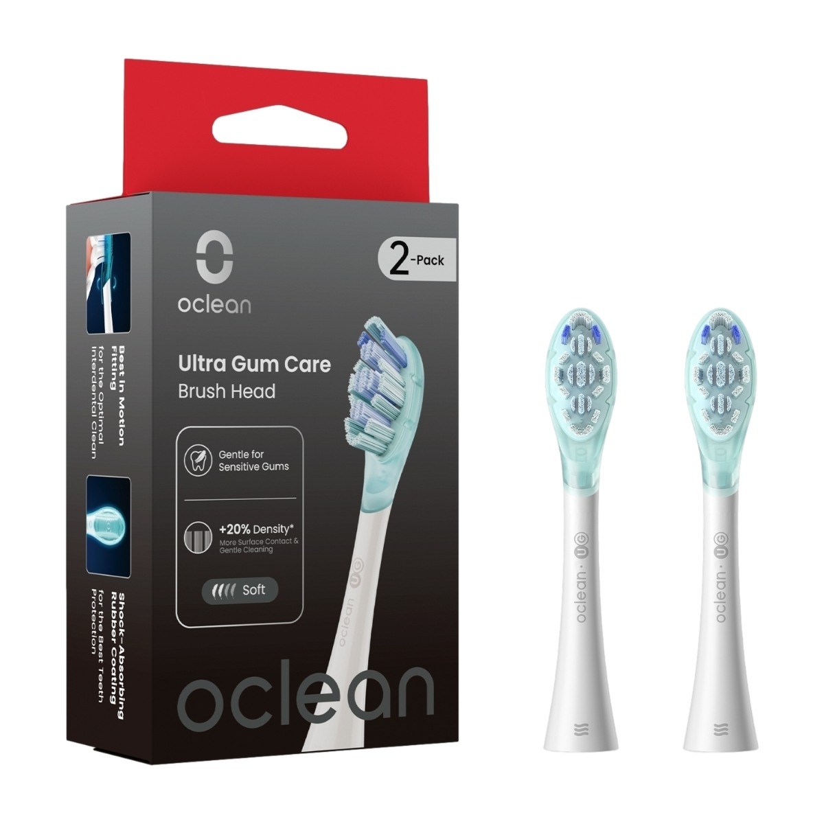 Oclean Ultra Gum Care borstar 2 St, vit