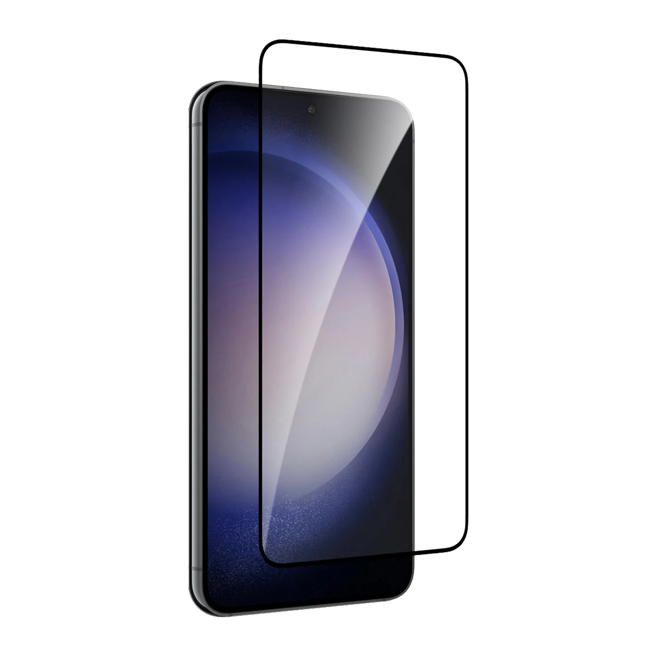 Puro Frame Härdat glas med svart ram för Samsung Galaxy S25 / S24