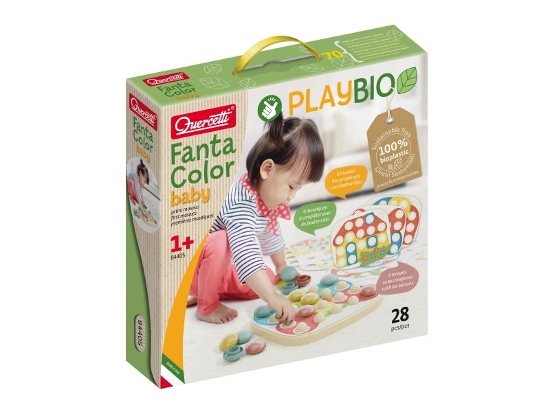 Quercetti Playbio Fantacolor babypussel 84405, 1 år, flerfärgad