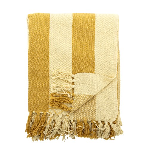 Bloomingville - Frello Throw - Yellow - Recycled Cotton