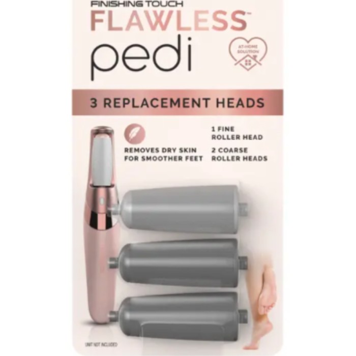 Finishing Touch Flawless Pedi rullhuvuden, 3 st