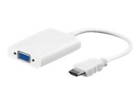 Goobay HDMI - VGA/3,5 mm, M/F, HDMI typ A (standard), VGA (D-sub) + 3,5 mm, hane, hona, vit, polybag, bild 2
