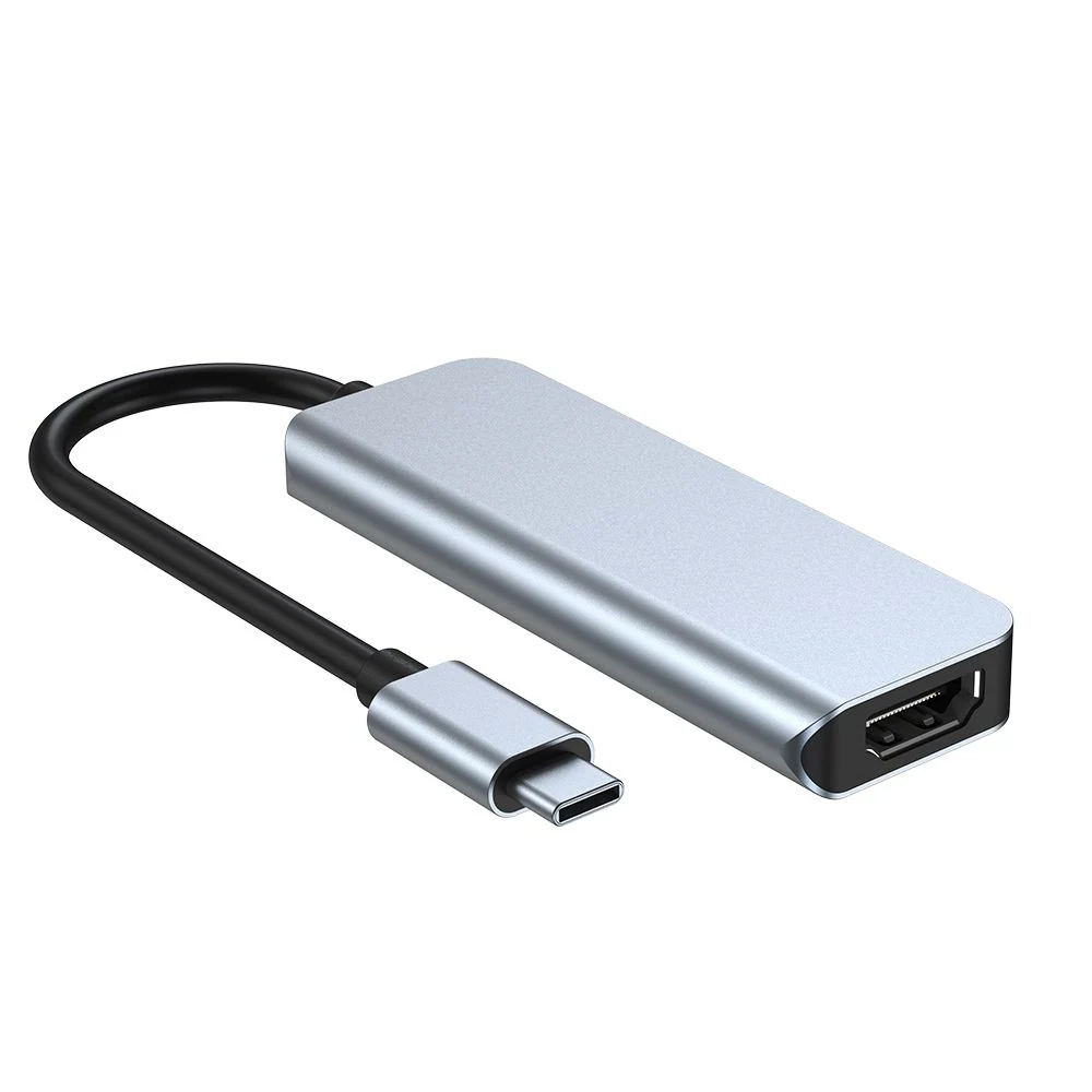 HUB Tech-Protect V2 4in1 USB-C - USB-A 3.0 / USB-A 2.0 / USB-C / HDMI - grå, bild 4