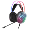 Deltaco Gaming DH230 Semi-transparant RGB Gamingheadset - Svart