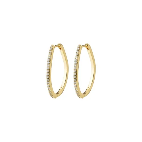 PILGRIM - ROOT Hoop Earrings - Gold-Plated - 31 mm