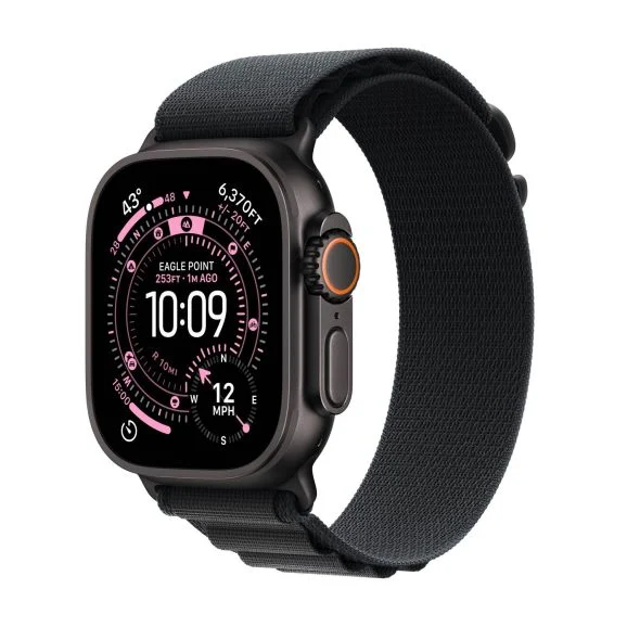 Apple Watch Ultra 3 GPS + Cell 49 mm svart titan, svart bergsloop - L, bild 5