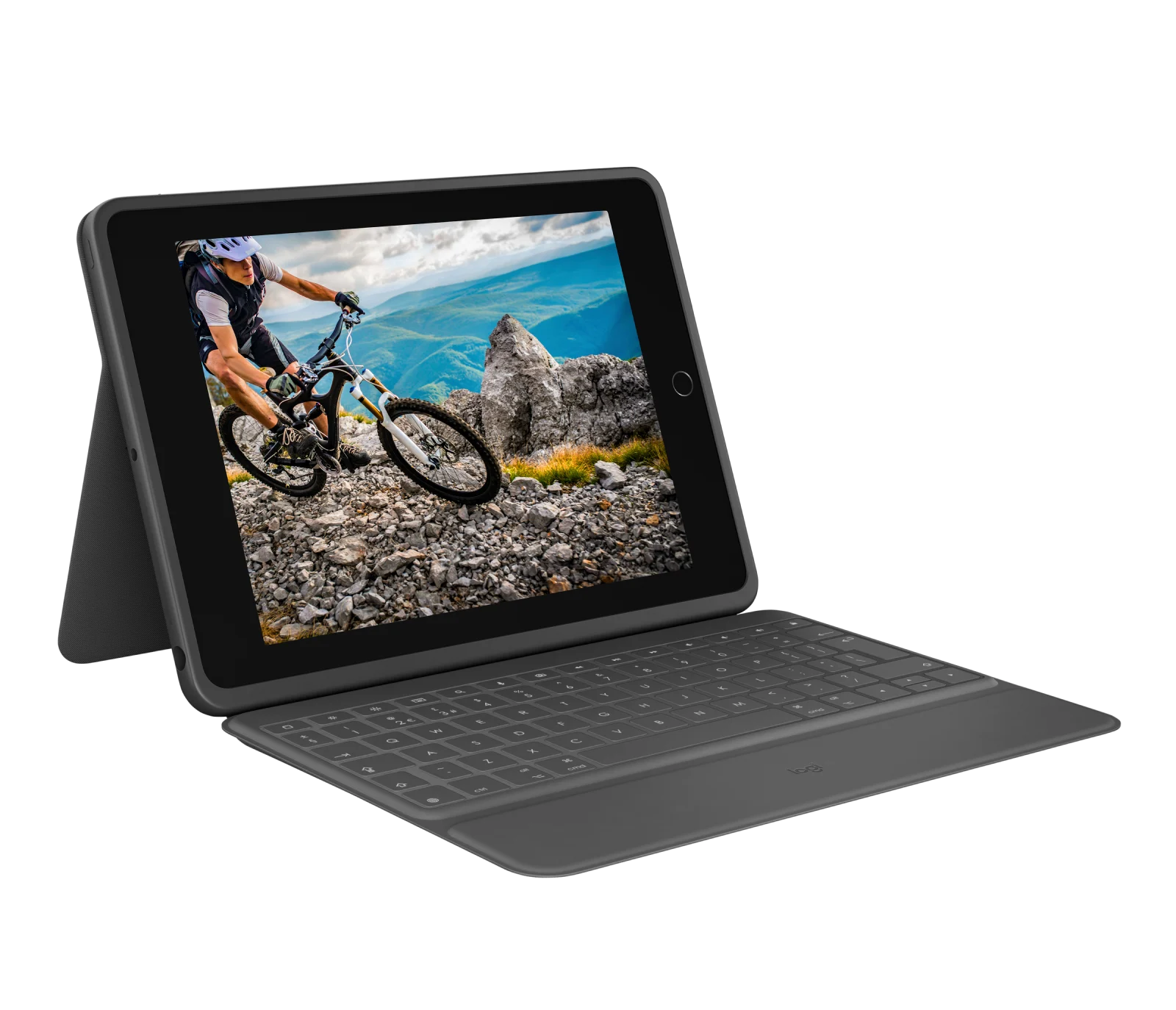 Rugged Folio for iPad - Grafitgrå - Engelska Storbritannien (QWERTY)