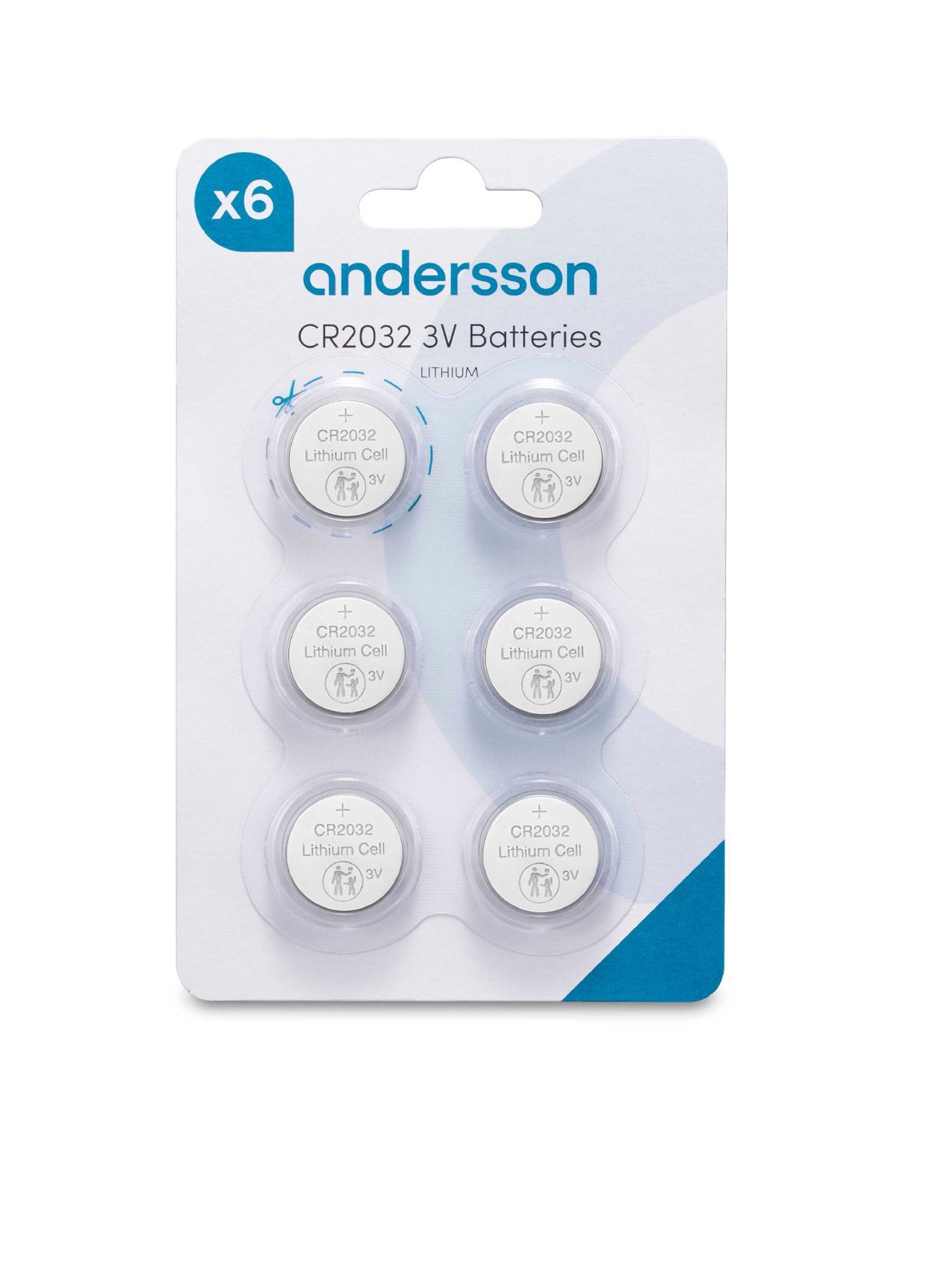 Andersson CR2032 Litiumbatteri 6st