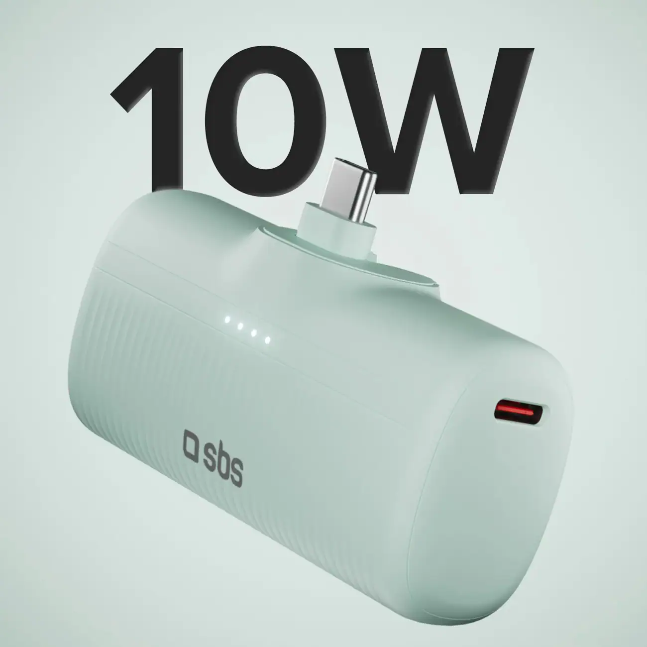 SBS EcoPower 5000 mAh 10W Powerbank med inbyggd USB-C-port - Grön, bild 2