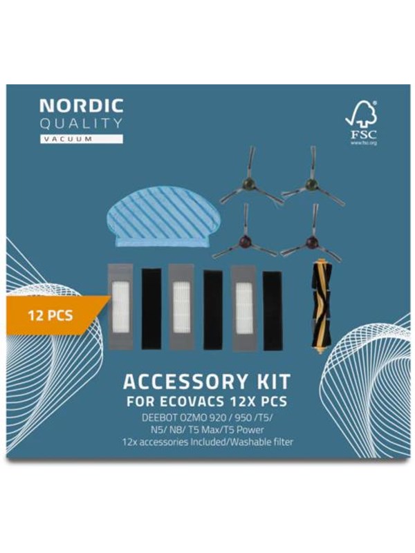 Nordic Quality Robotdammsugare 12 Pcs Kit Ecovacs OZMO, bild 2