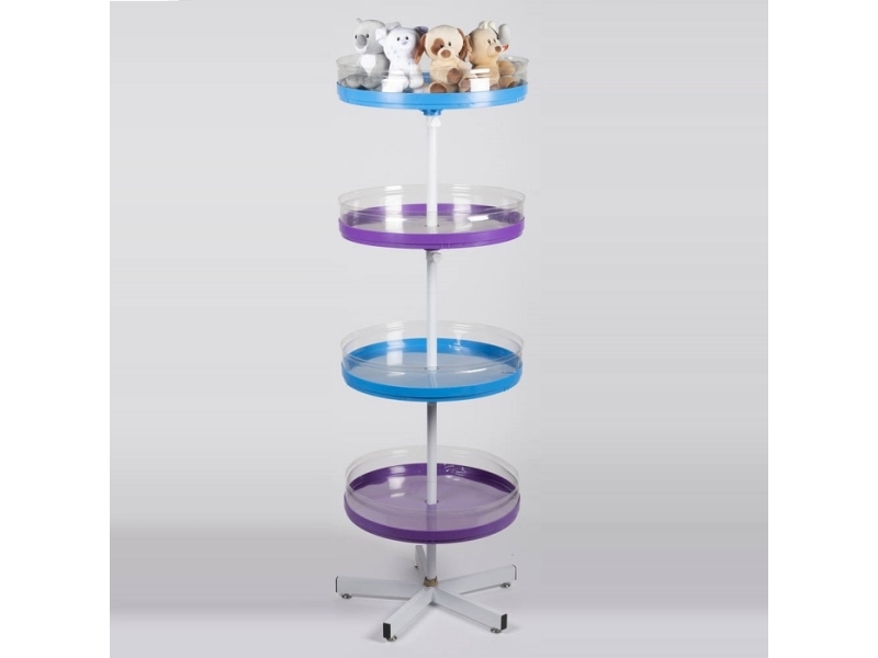 Rund display med 4 hyllor