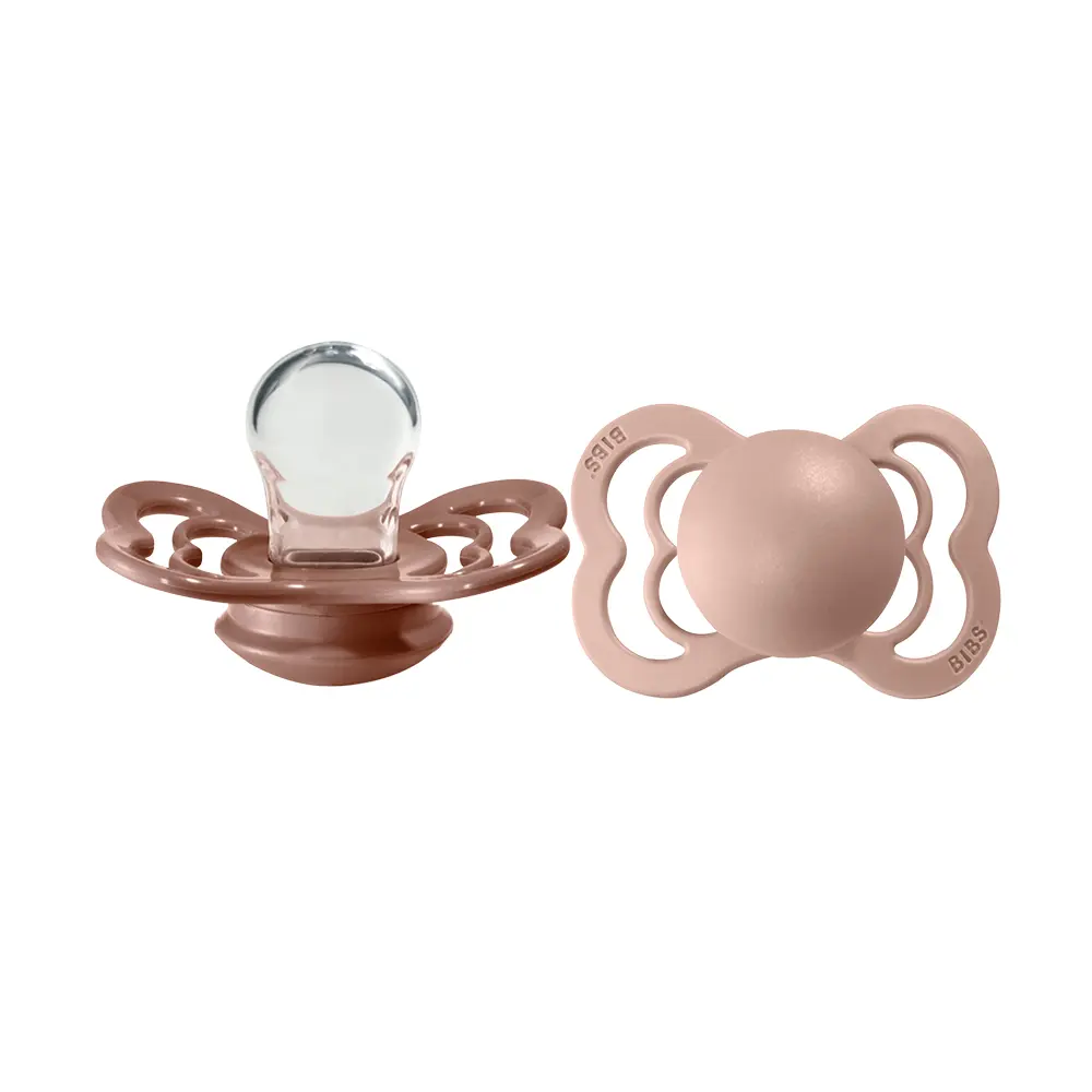 BIBS Pacifier Supreme Silicone Woodchuck/Blush Size 1 2 st, bild 2