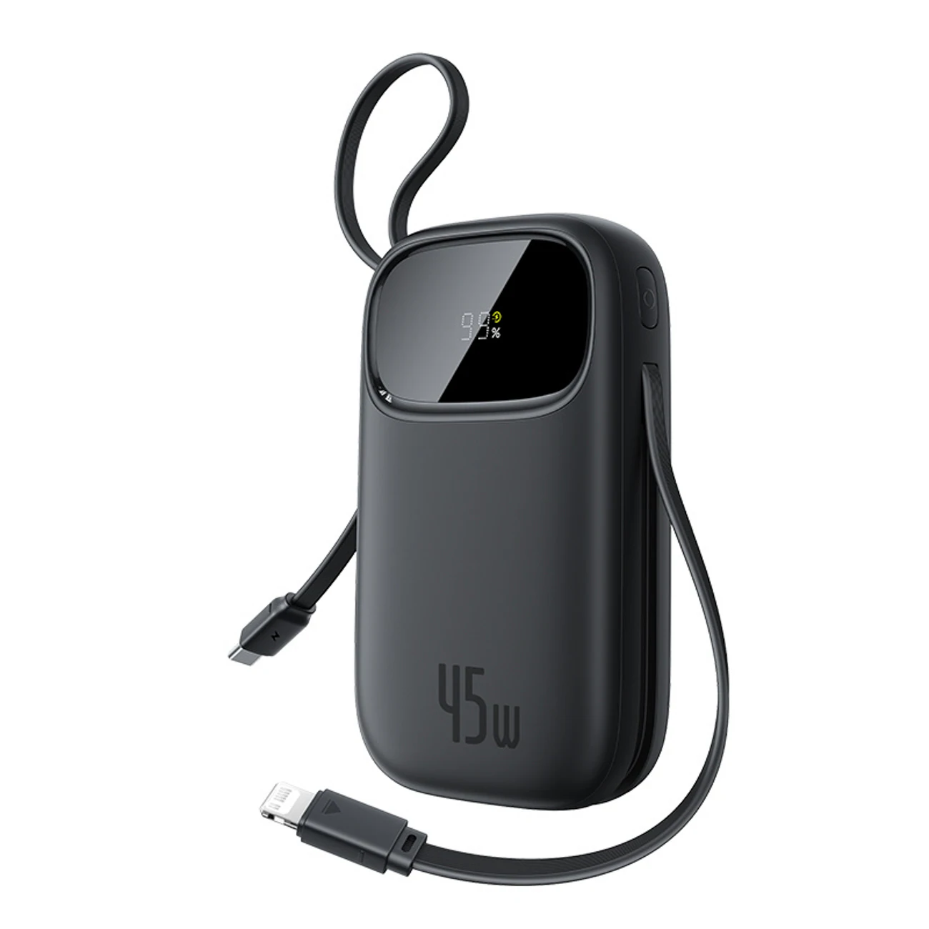 Baseus EnerFill FC31 QPow3 10000mAh 45W powerbank med USB-C- och Lightning-kablar – svart, bild 2