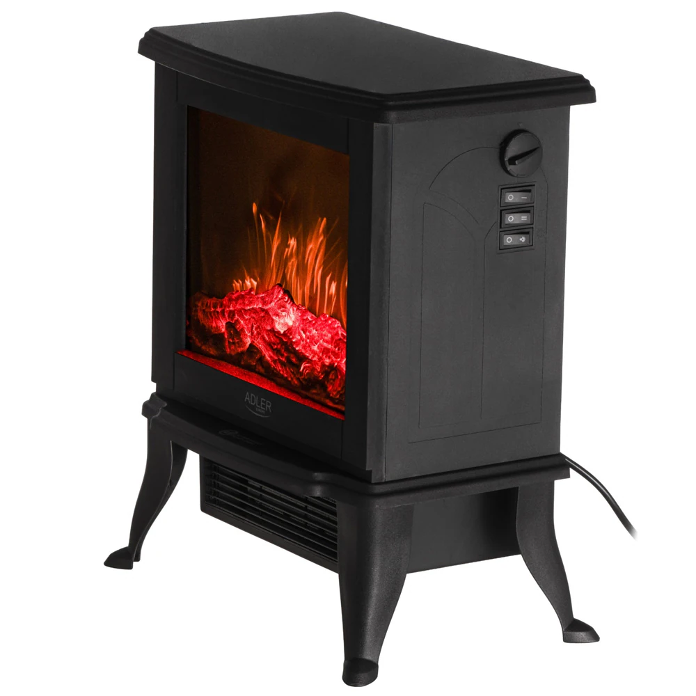 Elektrisk kamin med 3D-flameffekt och två värmelägen 1000/1800 W, bild 3