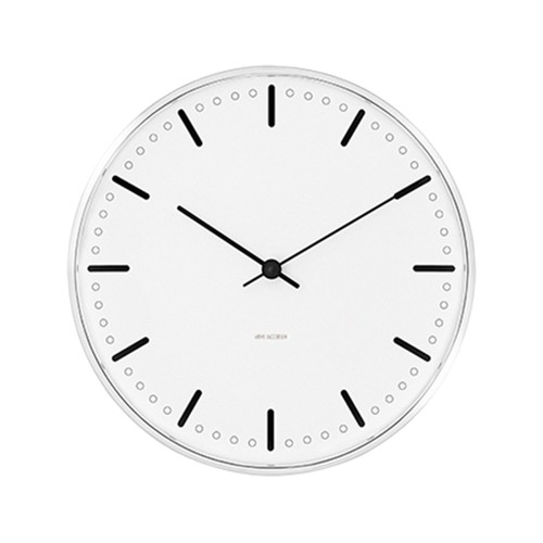Arne Jacobsen – City Hall Väggklocka – 16,5 cm – Vit