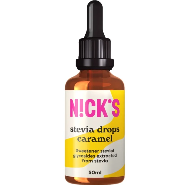 Nicks Stevia Drops, Caramel, 50 ml
