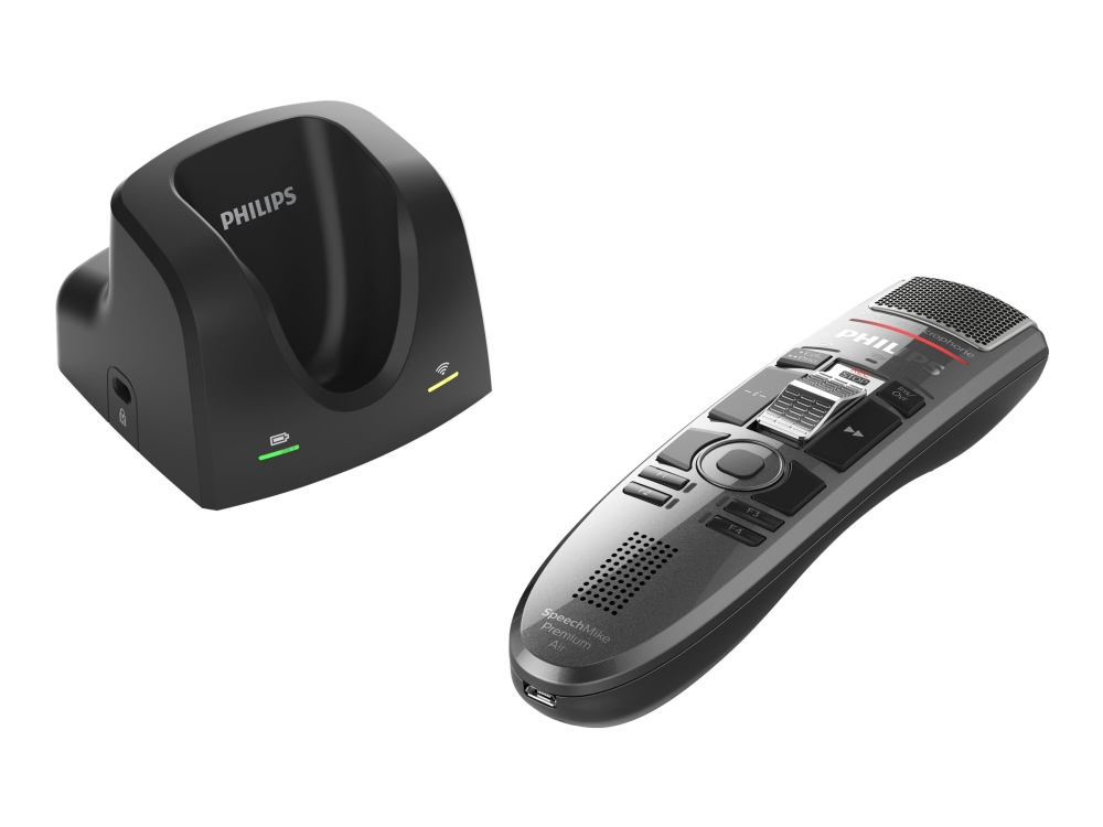 Philips SpeechMike Premium Air SMP4000 dikteringsmikrofon, mörkgrå pärlmetallic