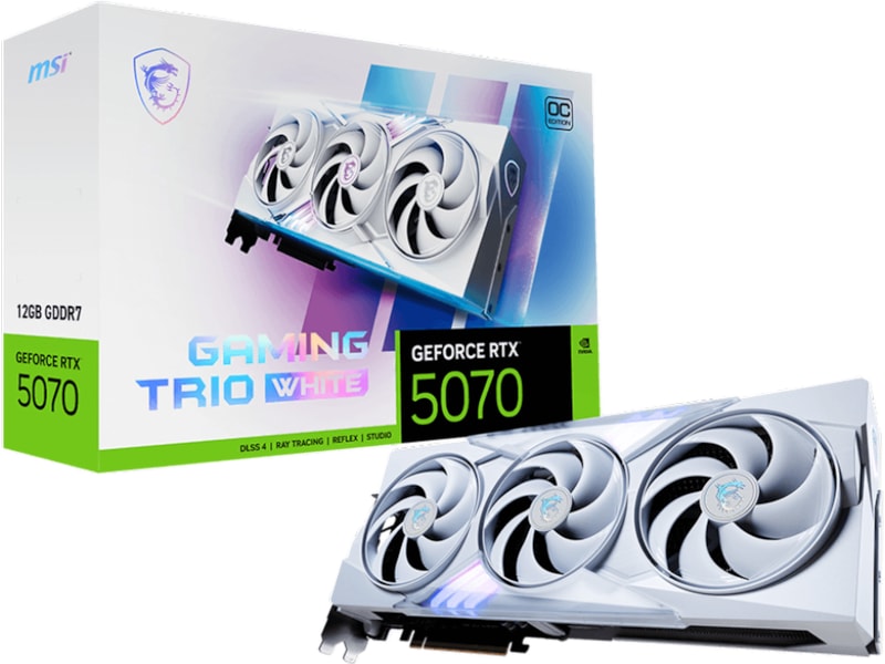 MSI GeForce RTX 5070 Gaming Trio OC White 12 GB GDDR7, HDMI/3xDP, bild 3