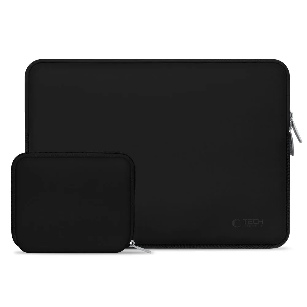 Tech-Protect Neoslim Laptopfodral 15-16" med tillbehörsväska - Svart