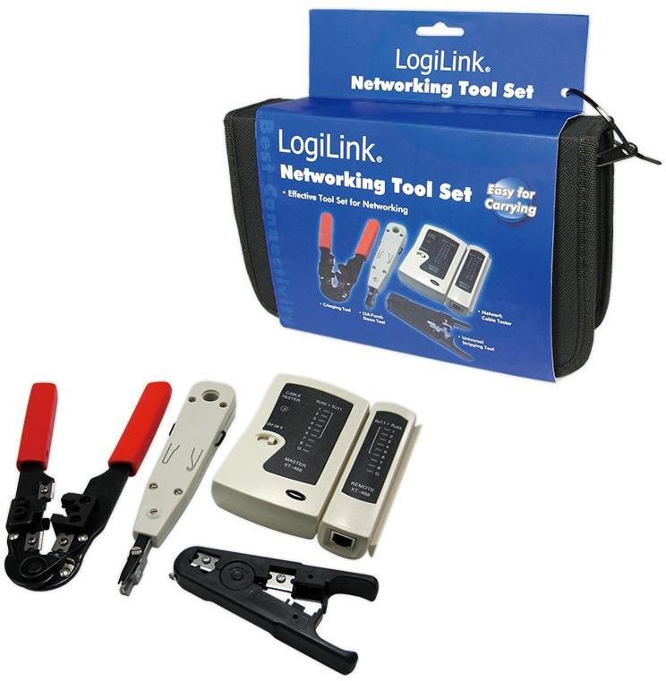 LogiLink Networking Tool Set Bag, testare för RJ11 / RJ12 / RJ45, krimptång och kroneverktyg, bild 4