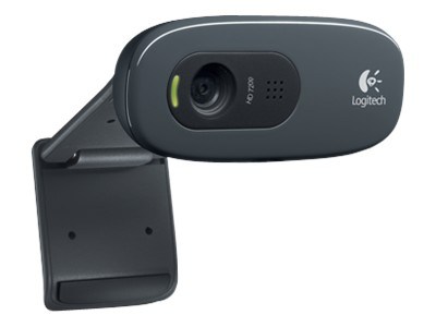 Logitech HD WebCam C270, 720p HD-video, 3-megapixelfoton, RightLight-teknik, RightSound-teknik, mikrofon, USB