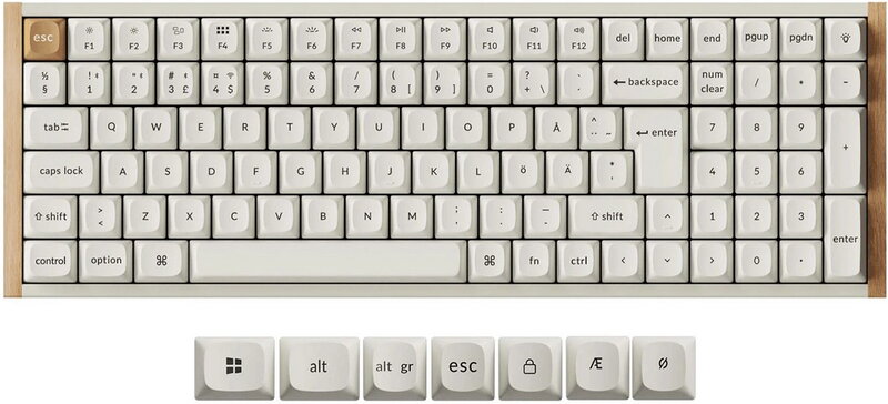 Keychron K4 HE SE trådlöst gamingtangentbord (trävit), bild 5