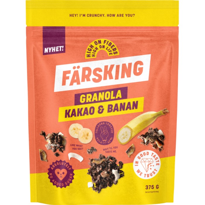 Färsking Granola Kakao & Banan 375 g