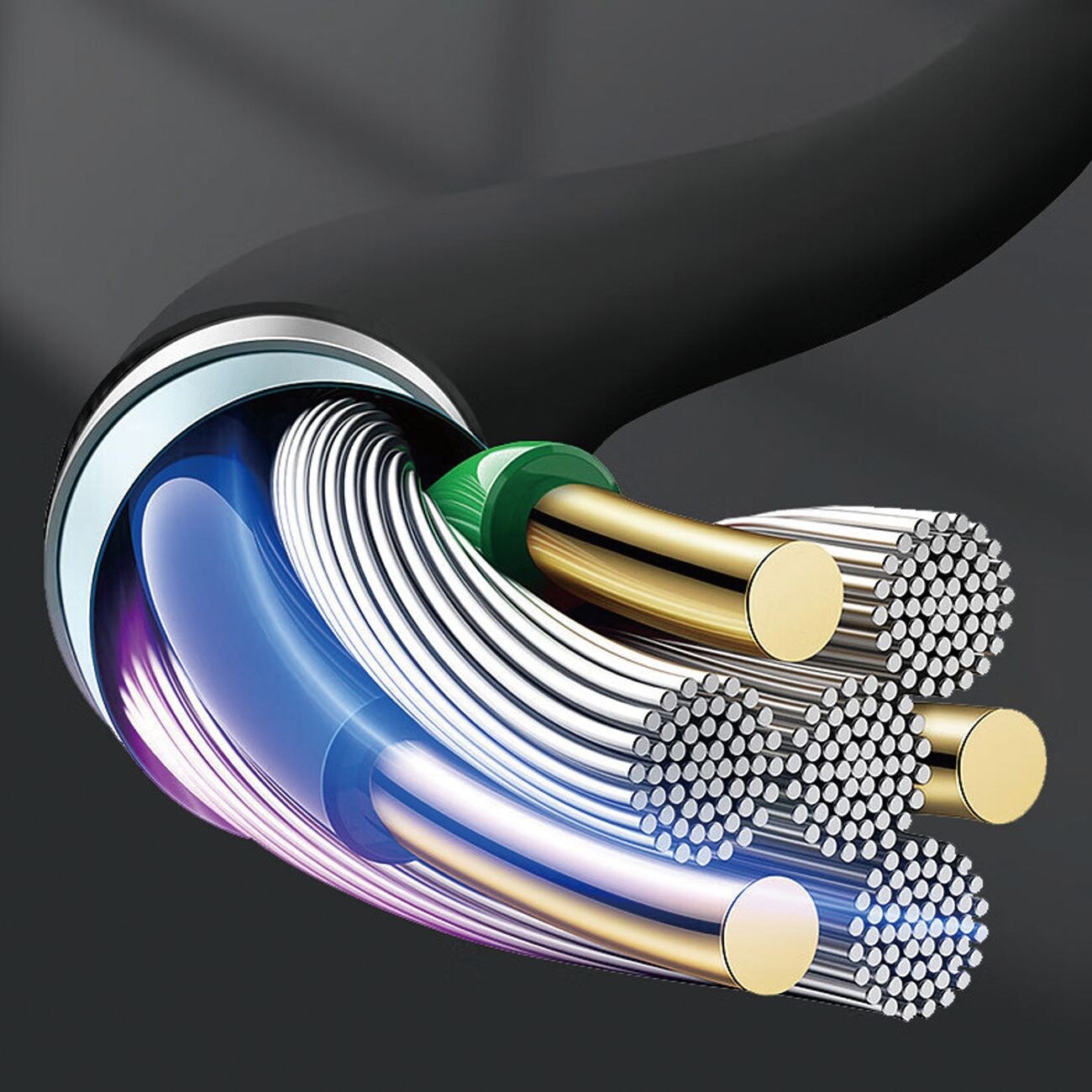 Dudao L12S AUX-kabel minijack 3,5mm 1m 3-polig stereo - svart, bild 4