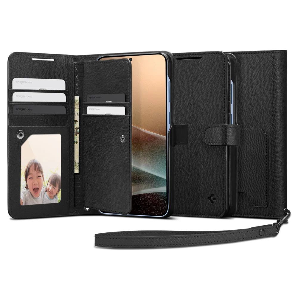 Spigen Plånboksfodral "S" för Samsung Galaxy S25+ - Svart