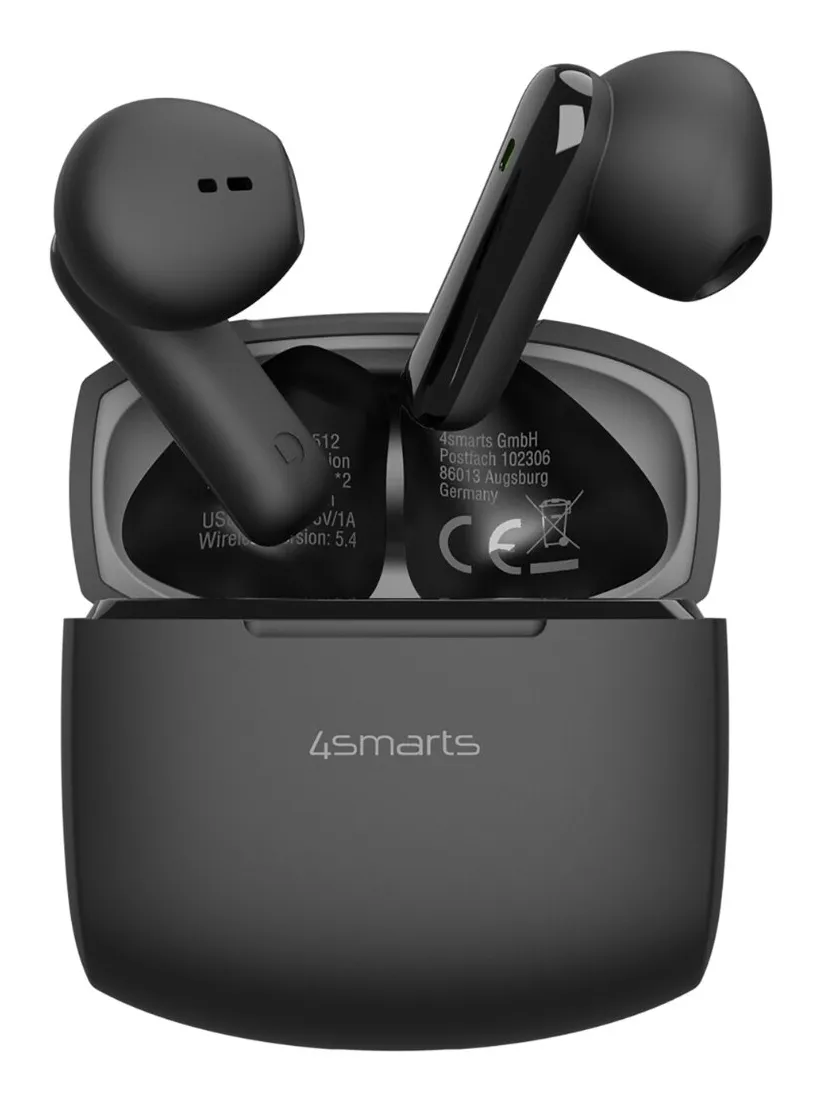 4smarts SkyBuds Air, True Wireless Stereo (TWS), Samtal/musik/sport/vardag, 40 g, Headset, Svart