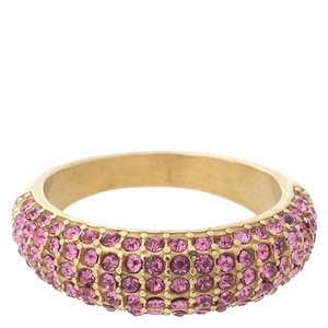 DARK Full Bling Ring Pink Size 4