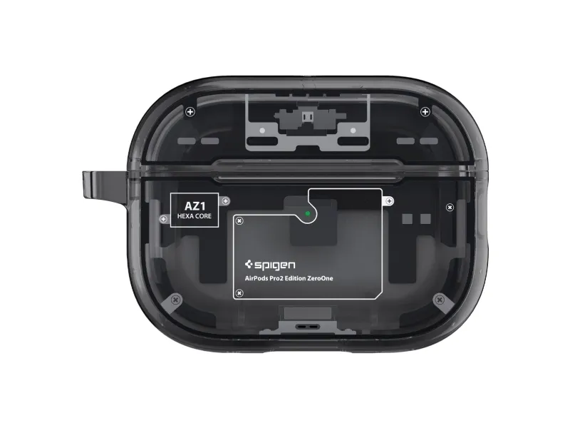 Spigen ACS05593, Ask, Polykarbonat, Termoplastisk polyuretan (TPU), 40 g, Svart, Grå