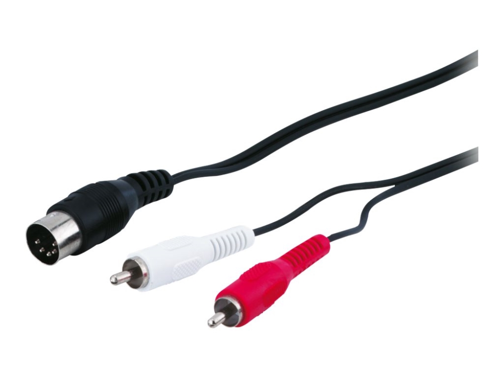 goobay - Ljudkabel - 5 pin DIN 180° kontakt till RCA kontakt - 1.5 m