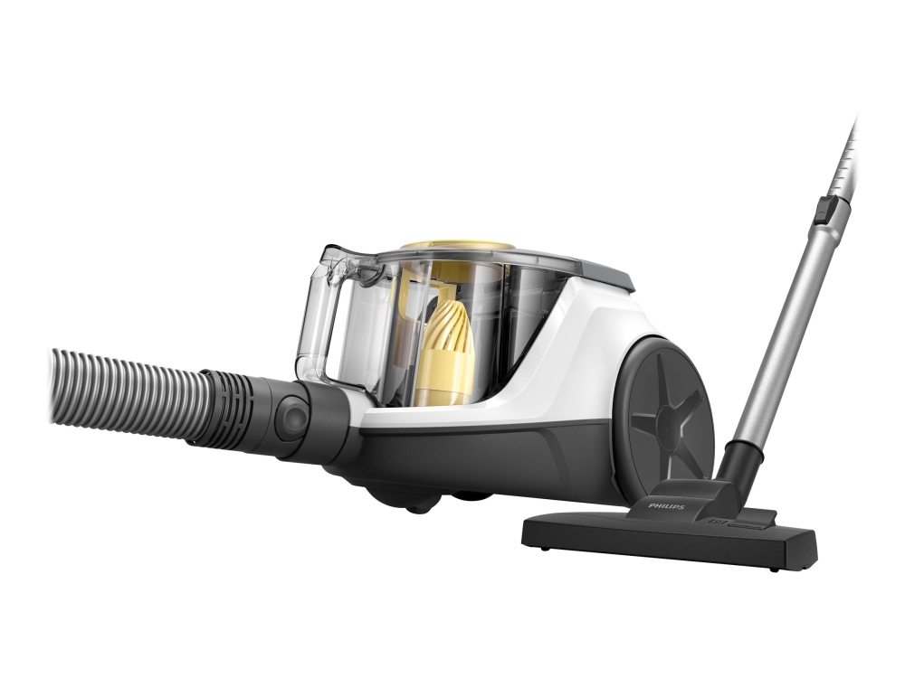 Philips 2000 Series XB2140 - Dammsugare - med behållare - utan påse - 850 W - snow white/yellow