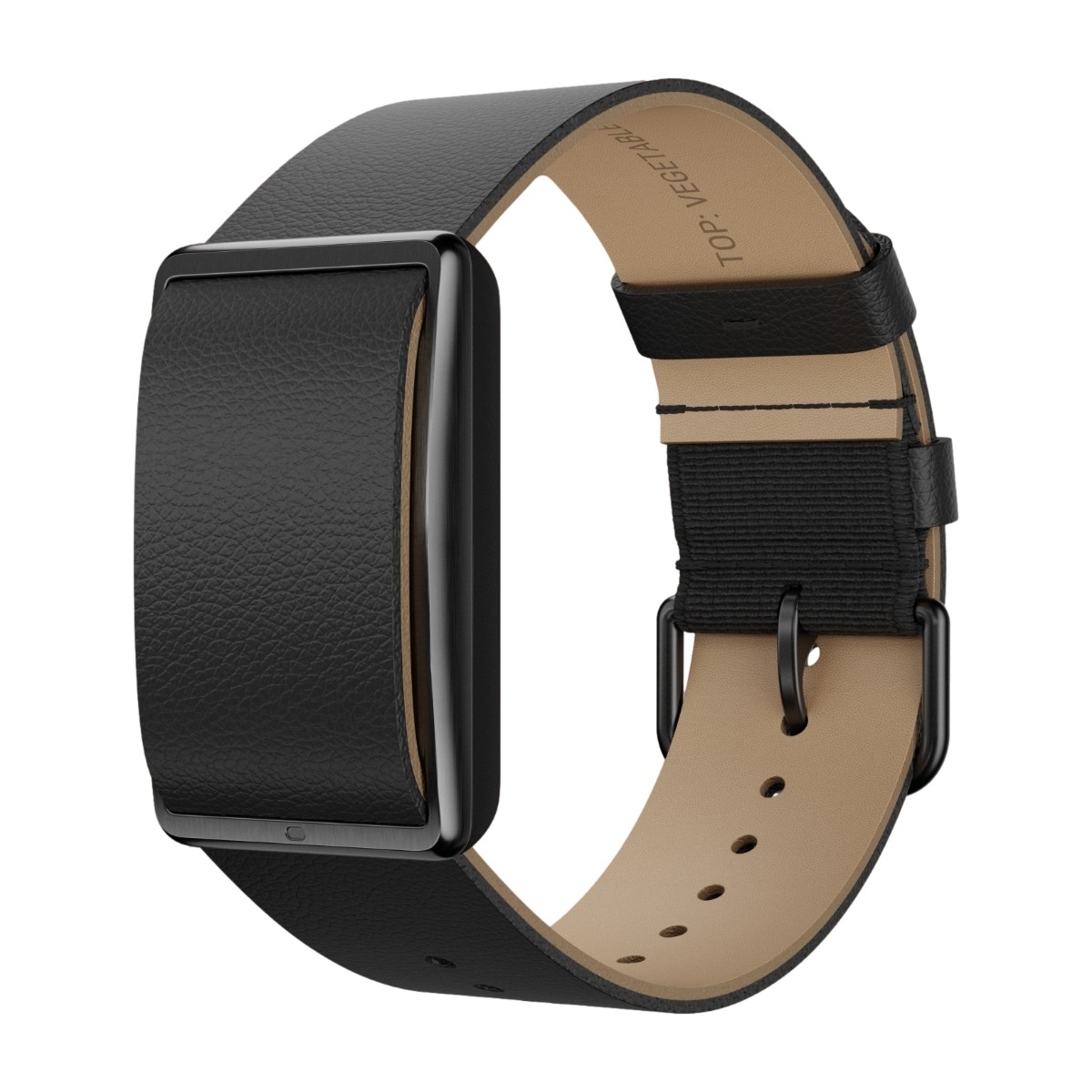 Polar Loop utbytesarmband i läder, svart S-L