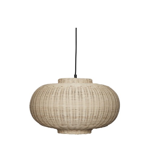 Hübsch – Chand Rattan Pendellampa Ellips – Ø45 cm – Natur