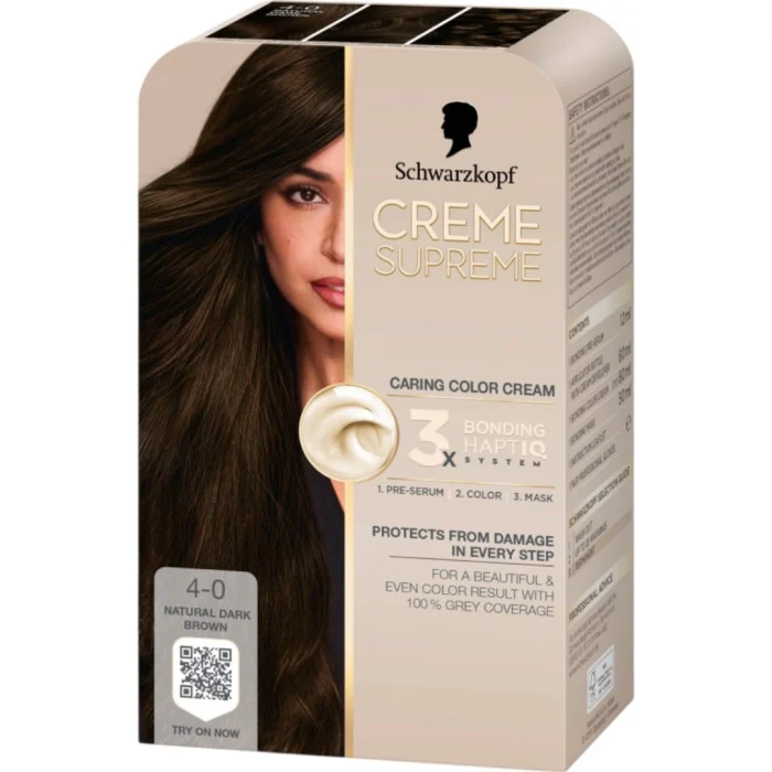 Schwarzkopf Creme Supreme 4-0 Natural Dark Brown 1 pcs