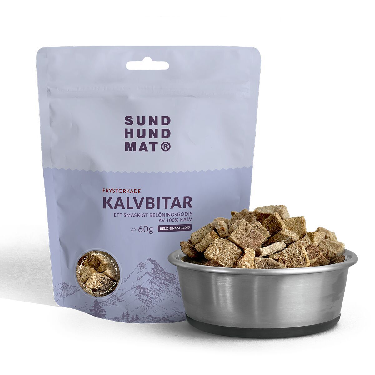 Sund Hundmat Frystorkade Kalvbitar 60g
