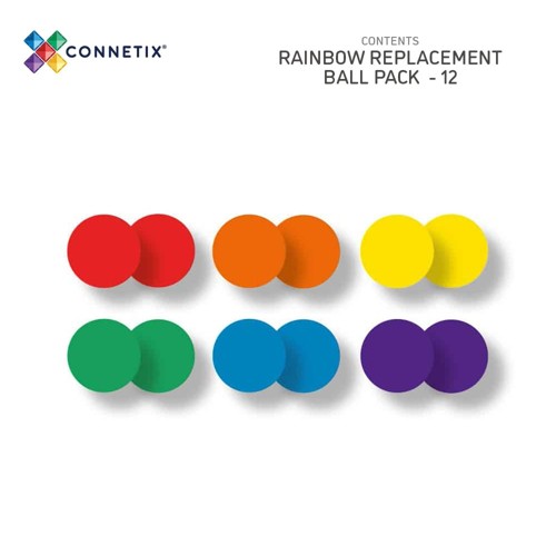 Connetix - Rainbow Ball Pack 12 Pieces (CT-R-00012-BA)