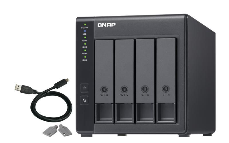 QNAP TR-004 Direct Attached Storage med RAID, 4x3.5" SATA HDD/SSD, USB-C 3.2 Gen.1, bild 4