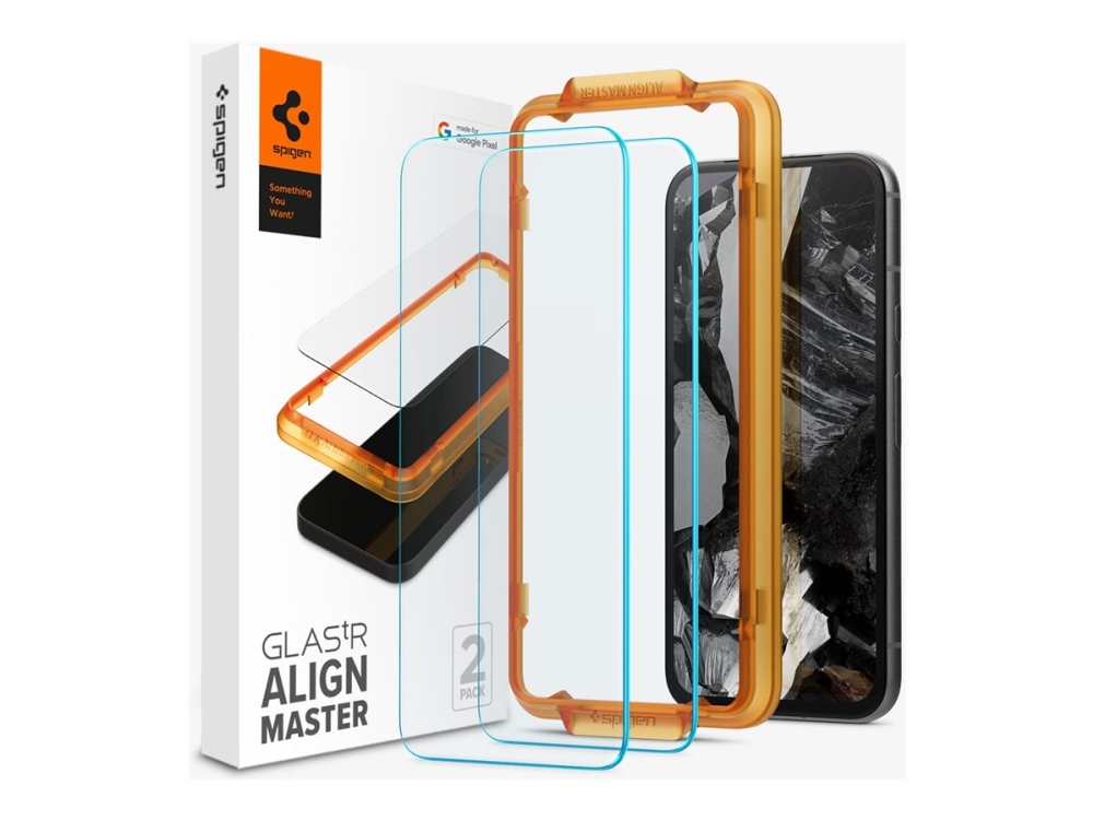 Spigen GLAS.tR AlignMaster - Skärmskydd för mobiltelefon - glas - klar - för Google Pixel 8a