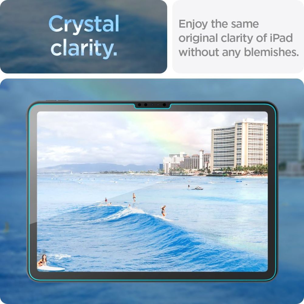 Spigen GLAS.tR EZ Fit - Skärmskydd för surfplatta - glas - för Apple 11-inch iPad Air (M2, M3), bild 2