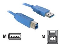 Delock USB 5 Gbps-kabel USB-A-hane till USB-B-hane 5m - Blå